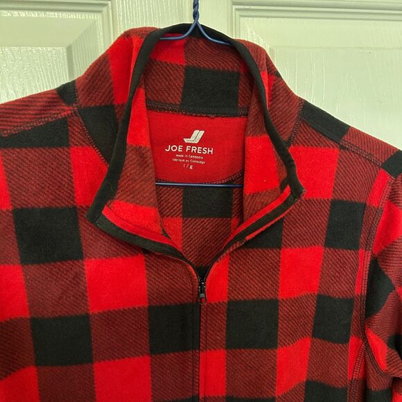 Joe Fresh Women's Buffalo Check Flannel Shacket Size Large #C1624 - Picture 7 of 7